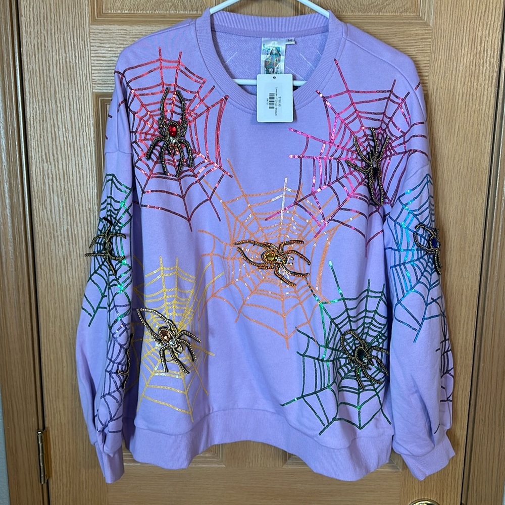 NWTO Queen of Sparkle’s ✨💖 spider 🕷️sweatshirt
